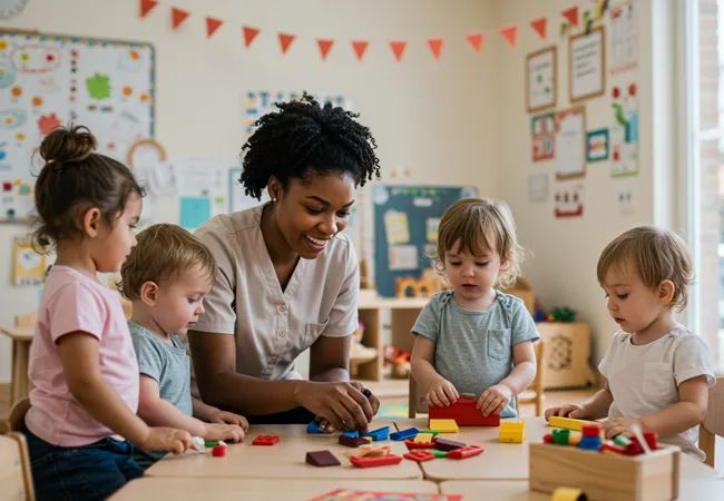 early-childhood-educator-jobs-near-renton-hero Preschool children exploring STEAM activities with a teacher at a childcare program near Renton